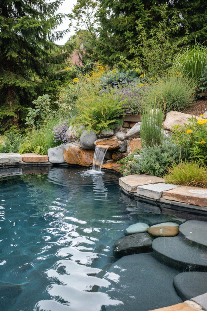 7. Natural Swimming Pool With Garden Touches - photo 2