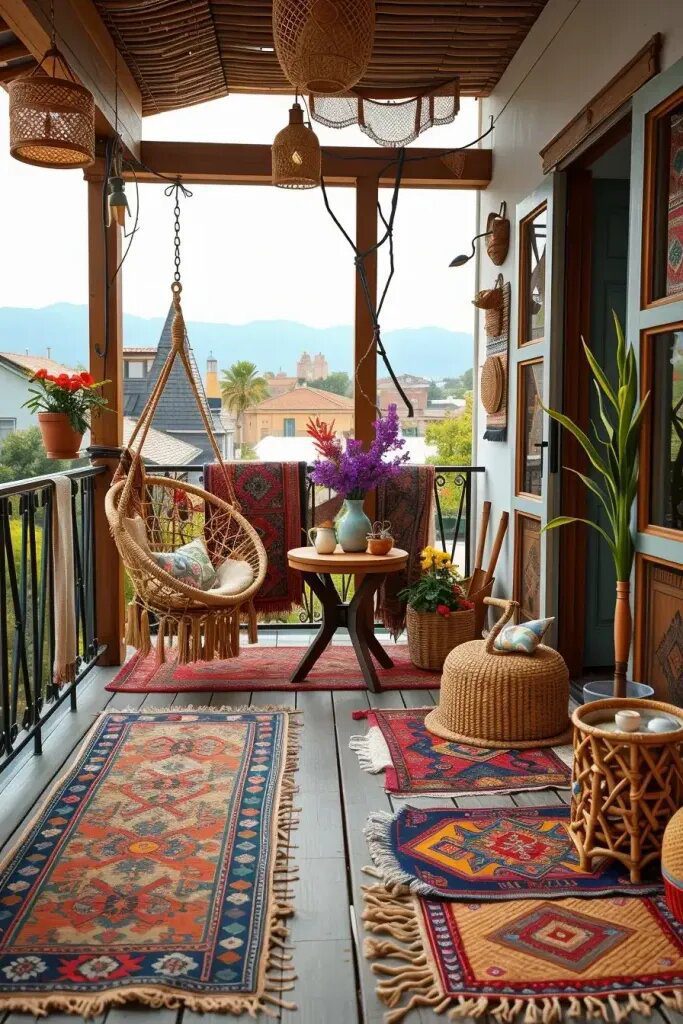 Ethnic Rugs and Rattan Floor Mats