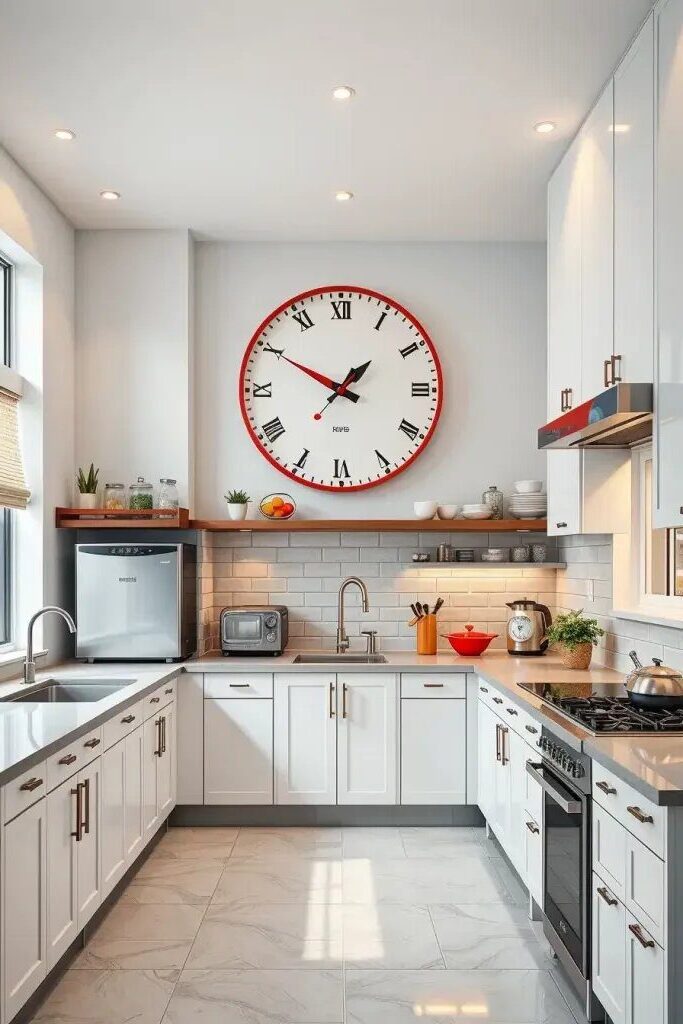 Retro Clocks as Kitchen Focal Points