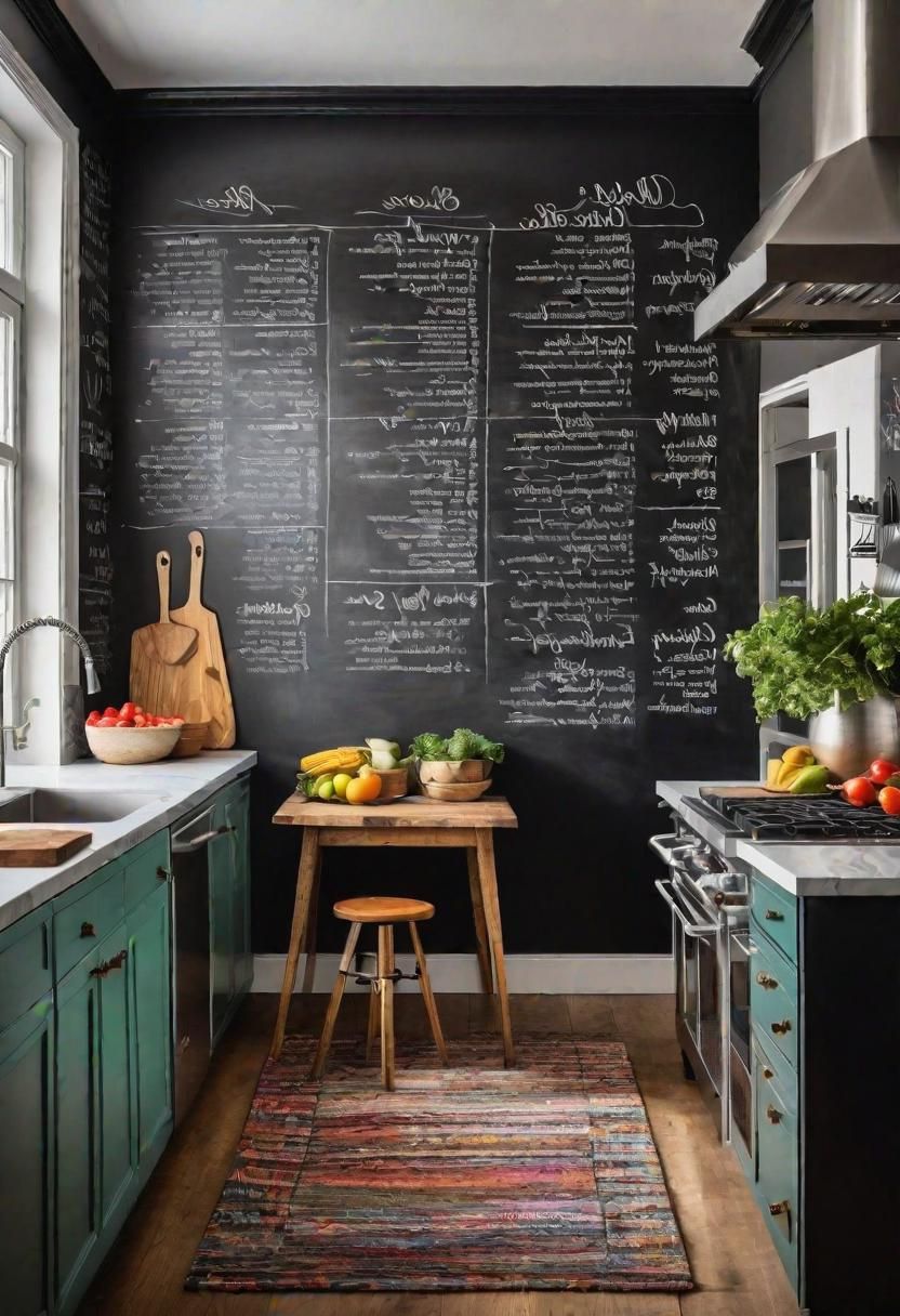 4. Chalkboard Walls for Kitchen Function
