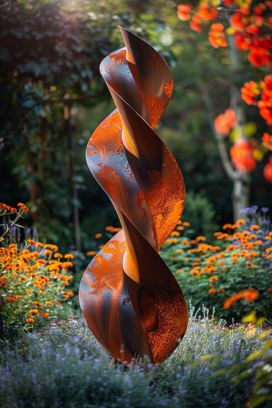 5. Spiral Cone Metal Sculptures - photo 2