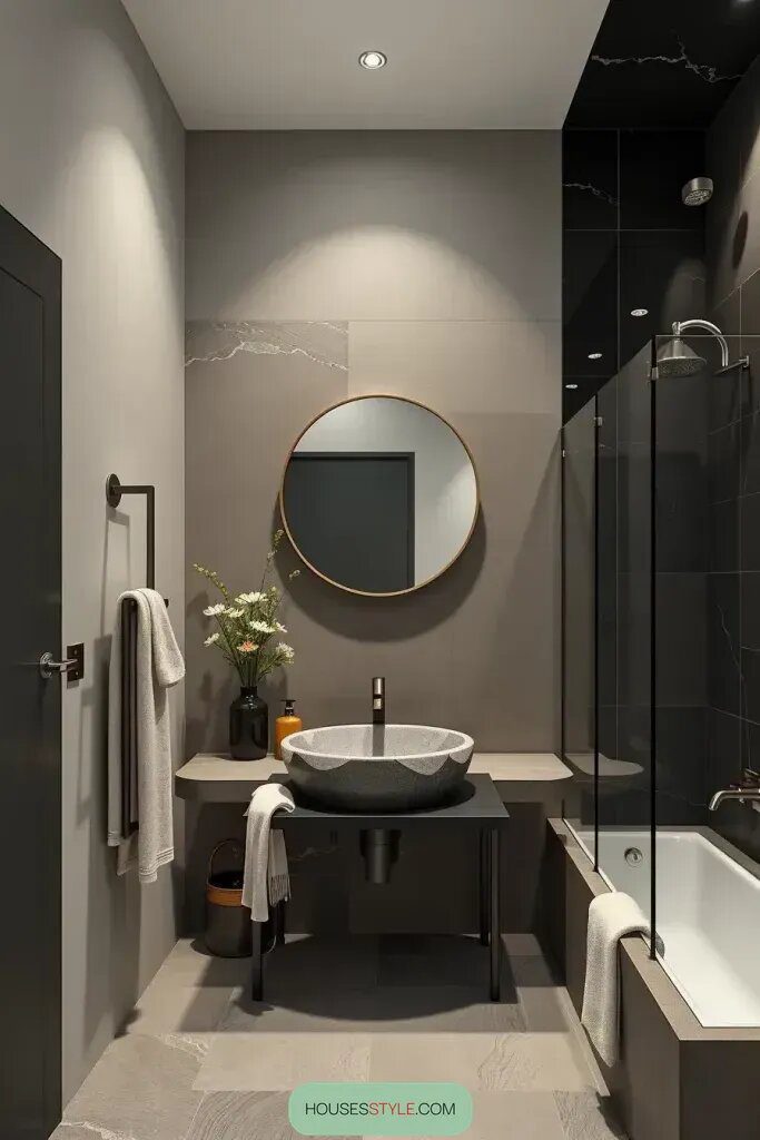 Textured Monochrome Bathrooms Done Right