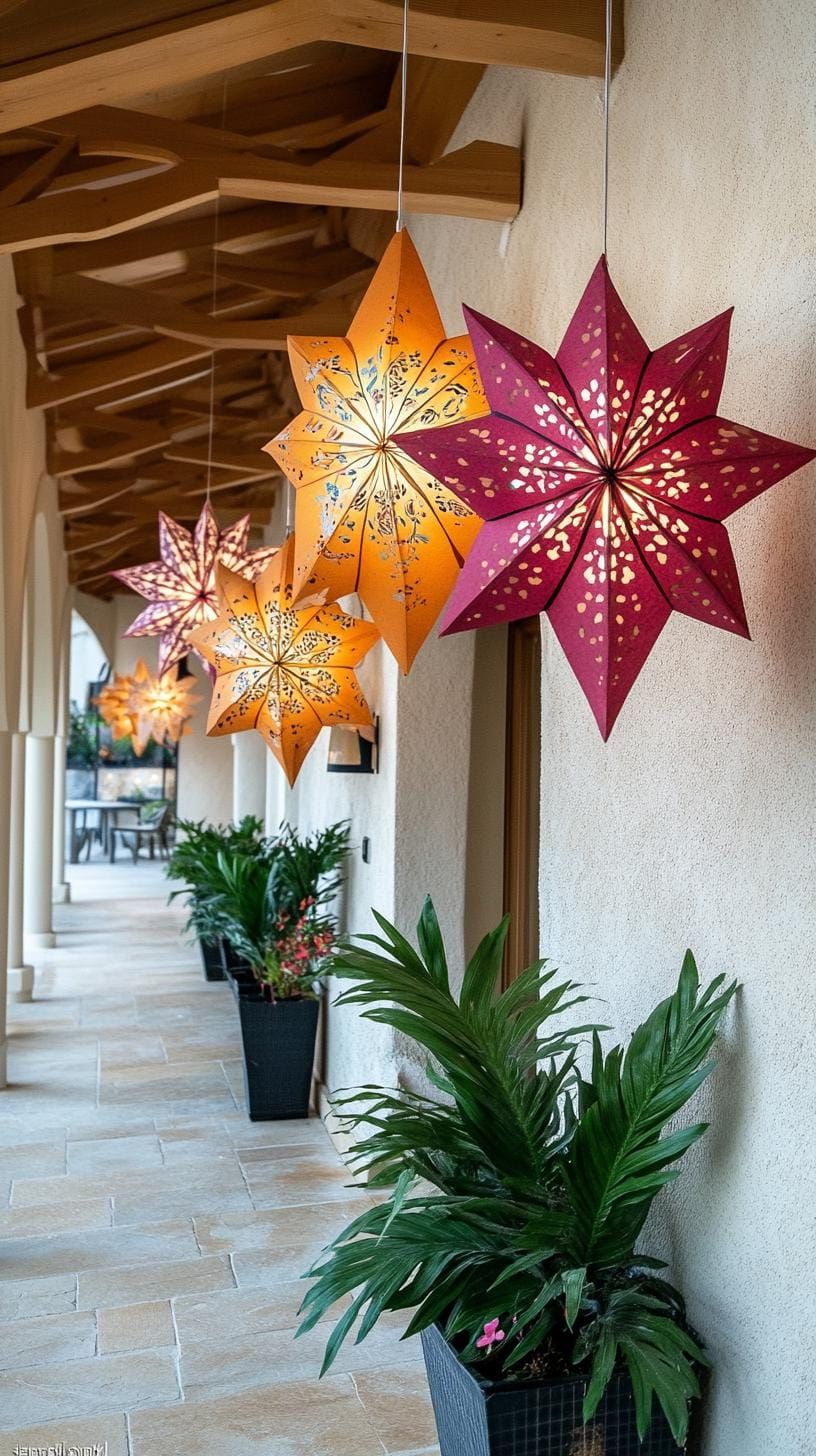 13. DIY Festive Paper Star Lanterns - photo 2