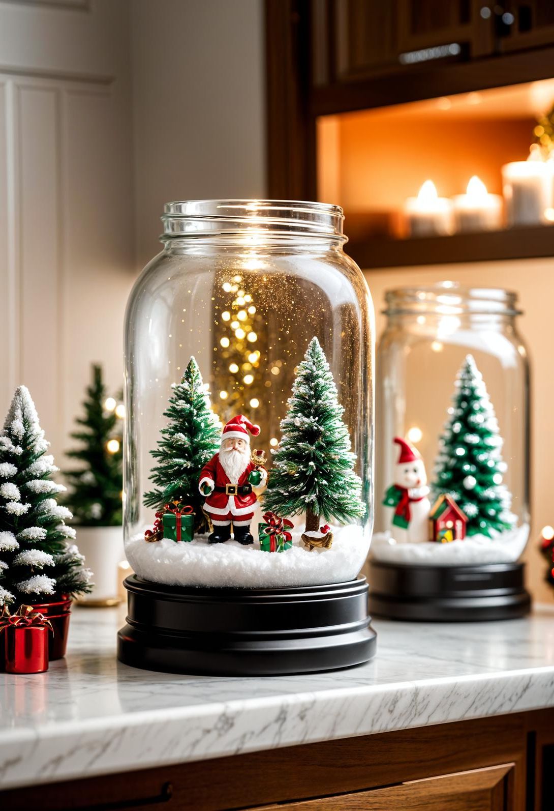 1. Festive Mason Jar Snow Globes - photo 2