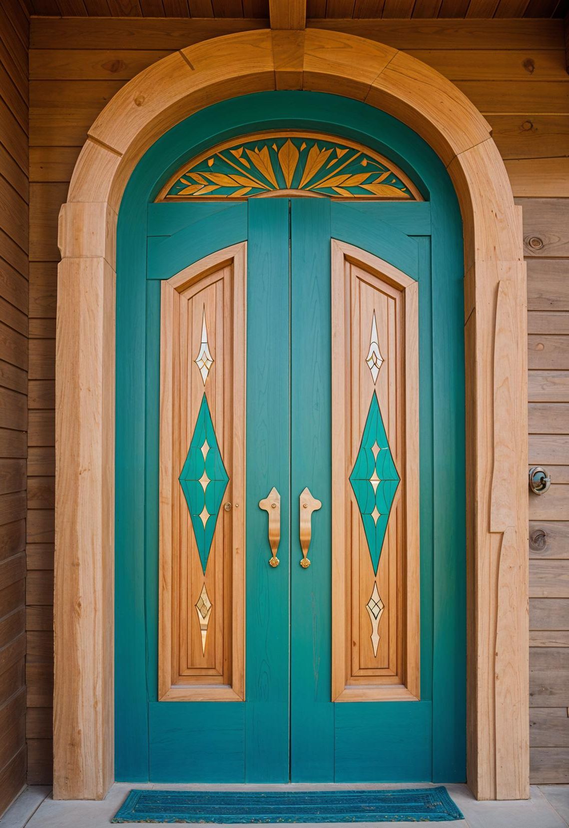 25. Southwestern Door With Turquoise Inlay