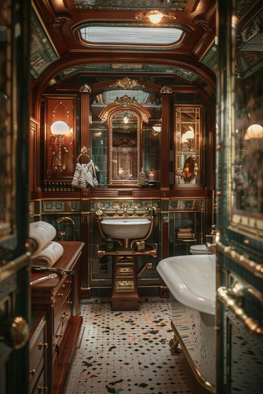 21. Vintage Train Carriage Bathroom Style - photo 3