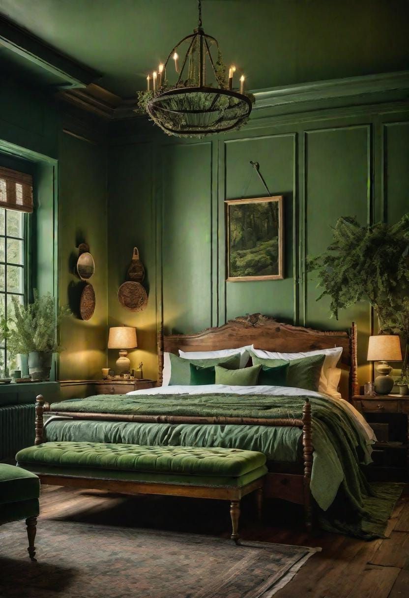 2. Vintage Forest Bedroom