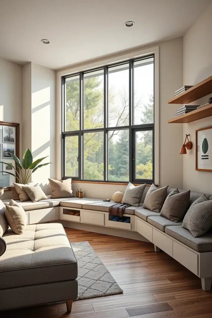 Built-In Benches for Smarter Storage