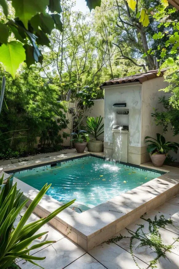 A Gentle Waterfall Completes This Serene Pool