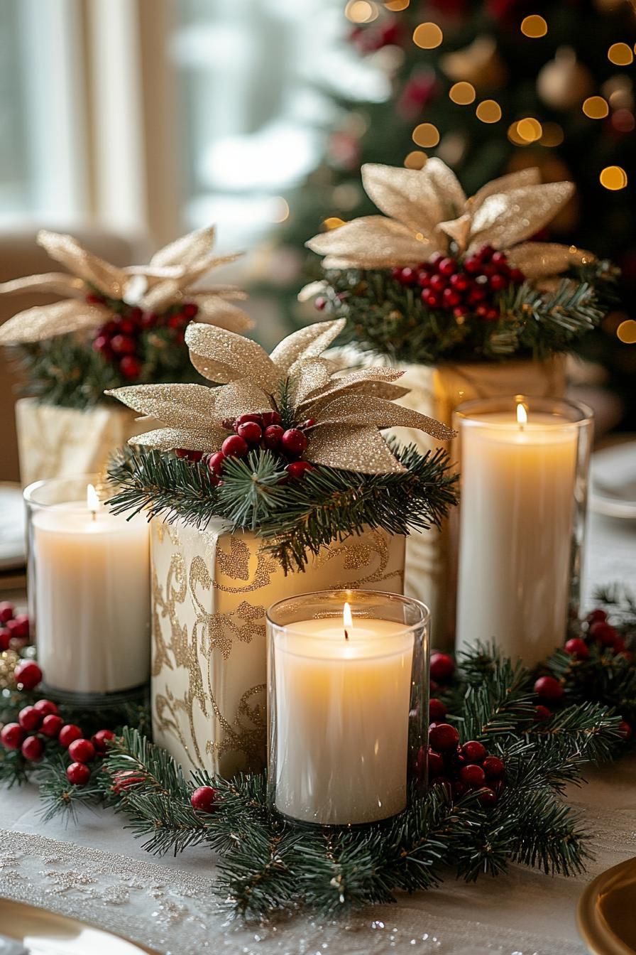 15. Elegant Holiday Table Centerpiece Styling - photo 3