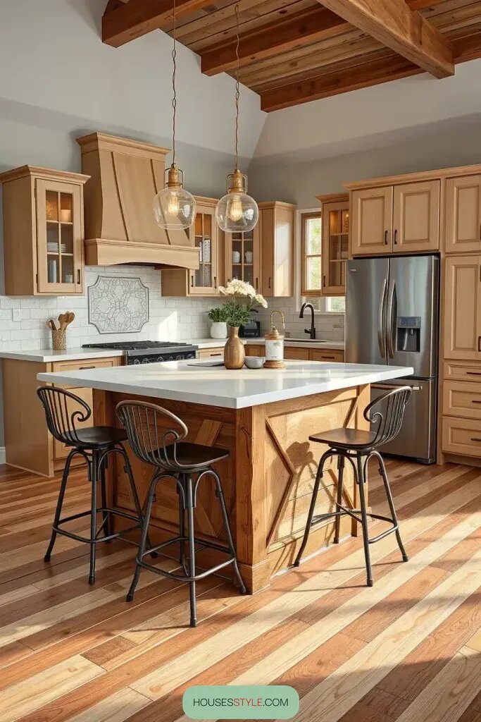 Rustic Islands Paired With Modern Countertops - photo 2