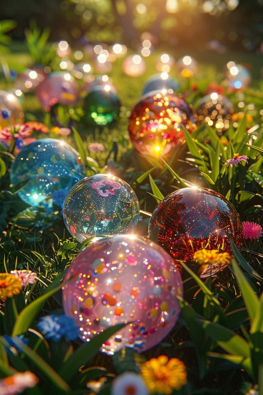 19. Glass Globe Accents for Gardens