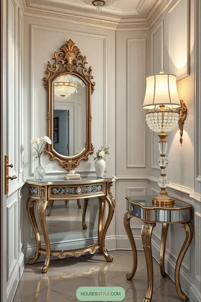 Mirrored Furniture for a Luxe Entryway