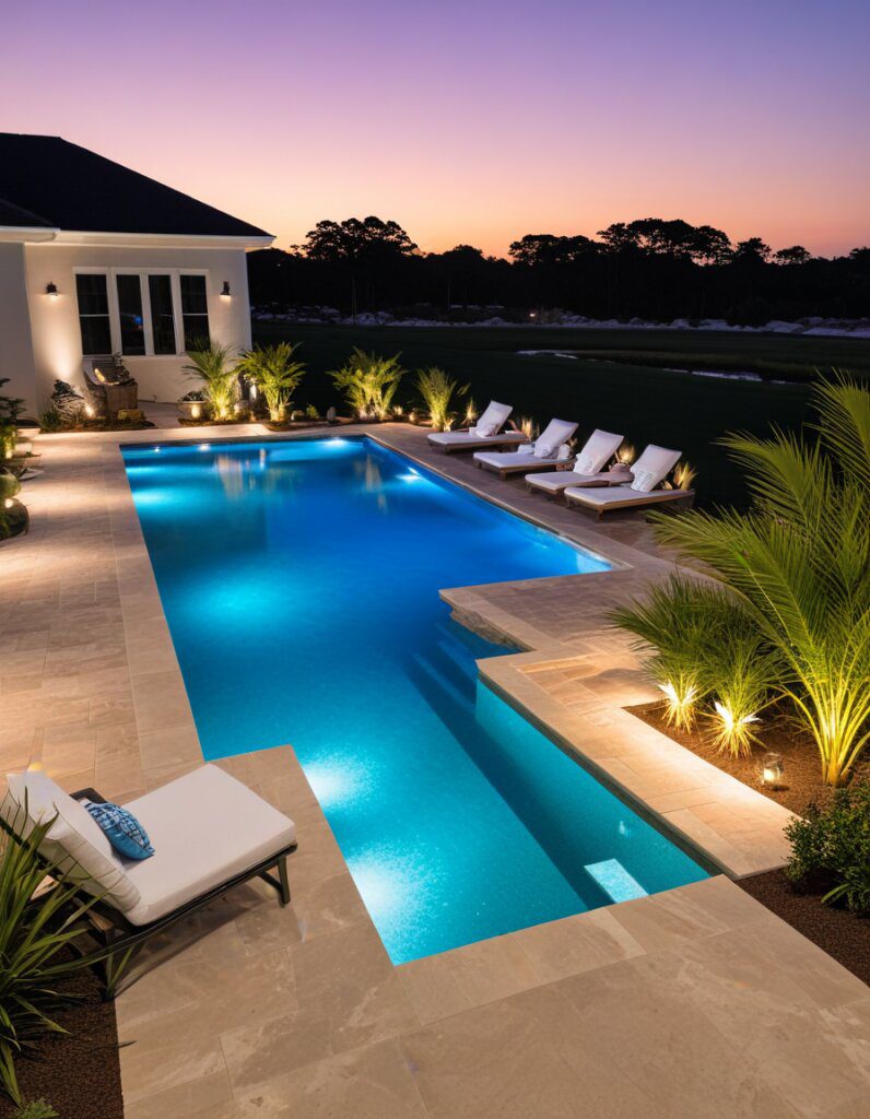 Bubblers for a Playful Pool Accent