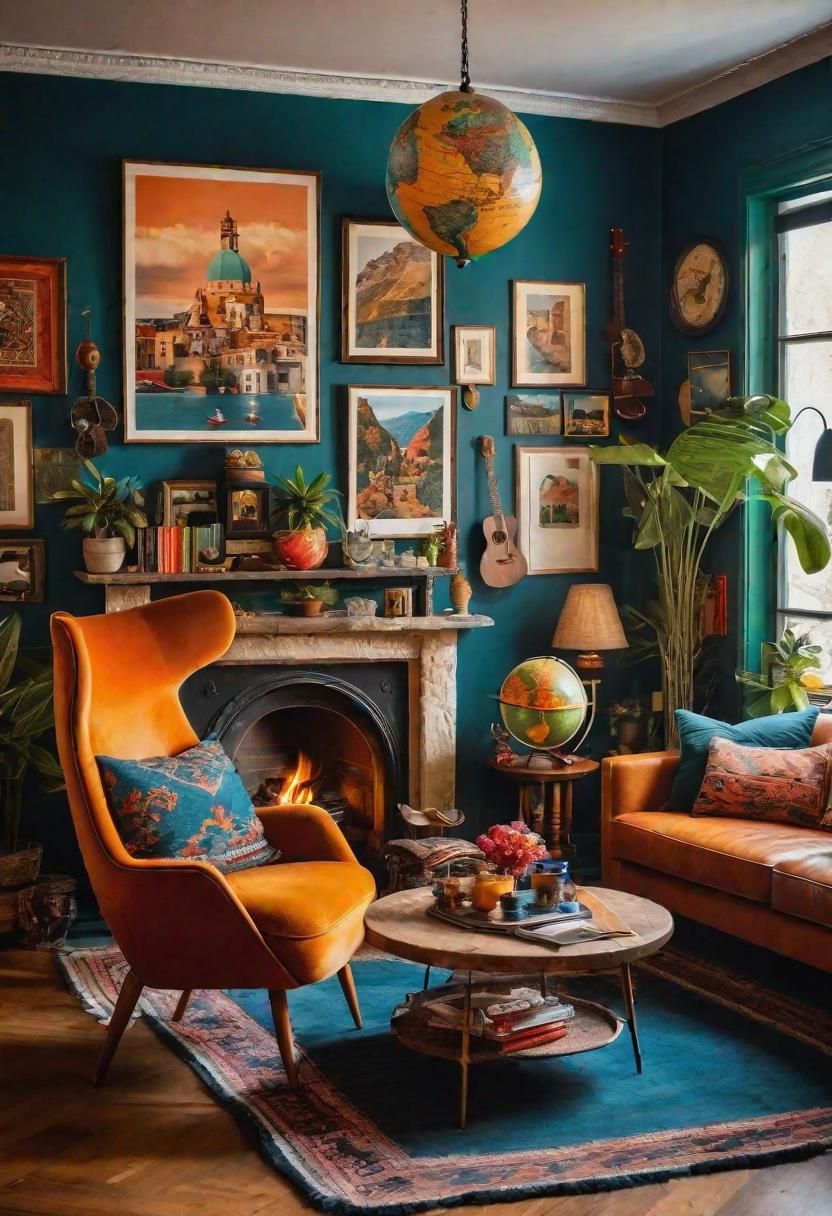 11. Global Chic Living Room Vibes