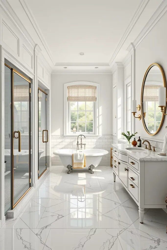 Clean Lines with White Marble Surfaces