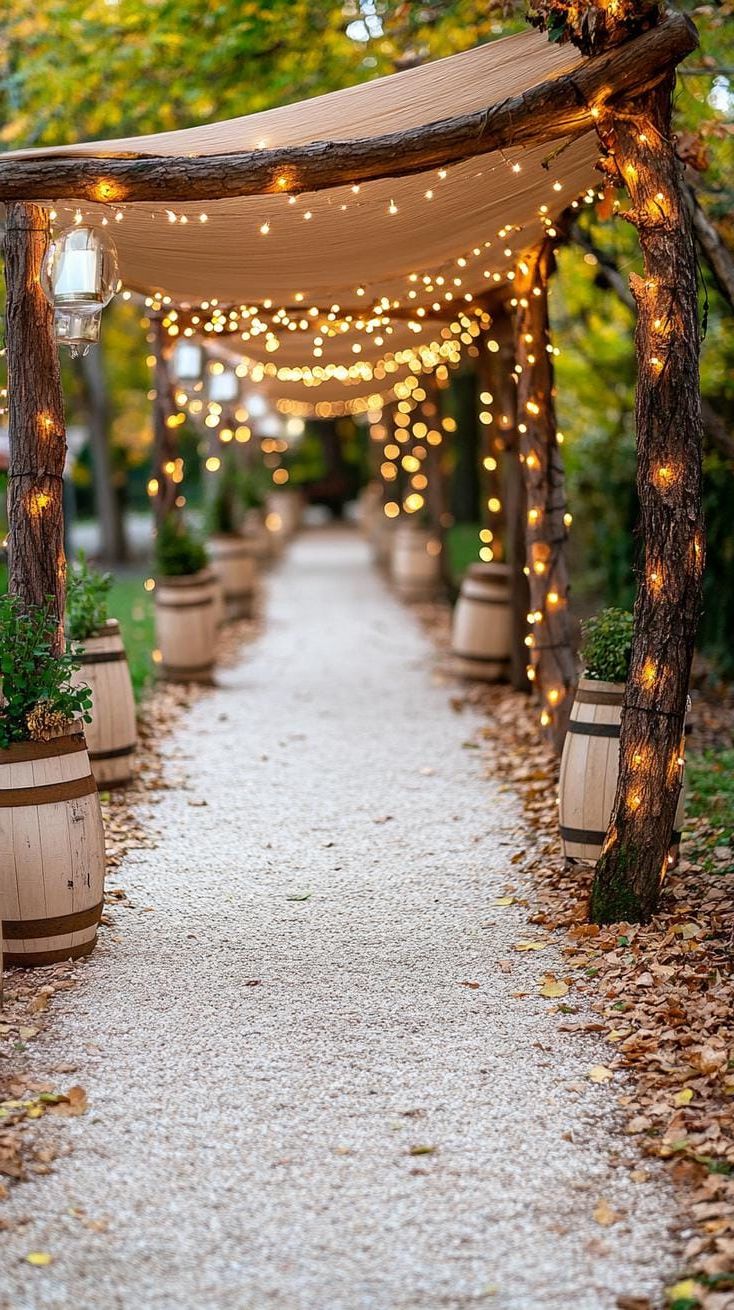11. Golden starlight curtain for a glowing hallway passage