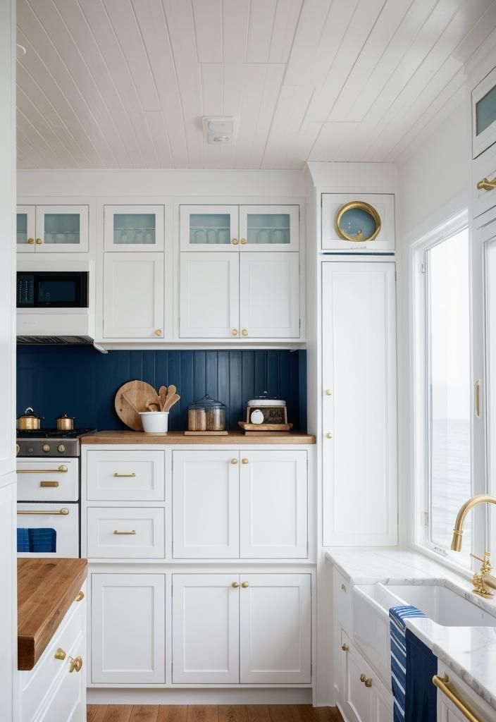 14. Nautical White Kitchen Theme - photo 2