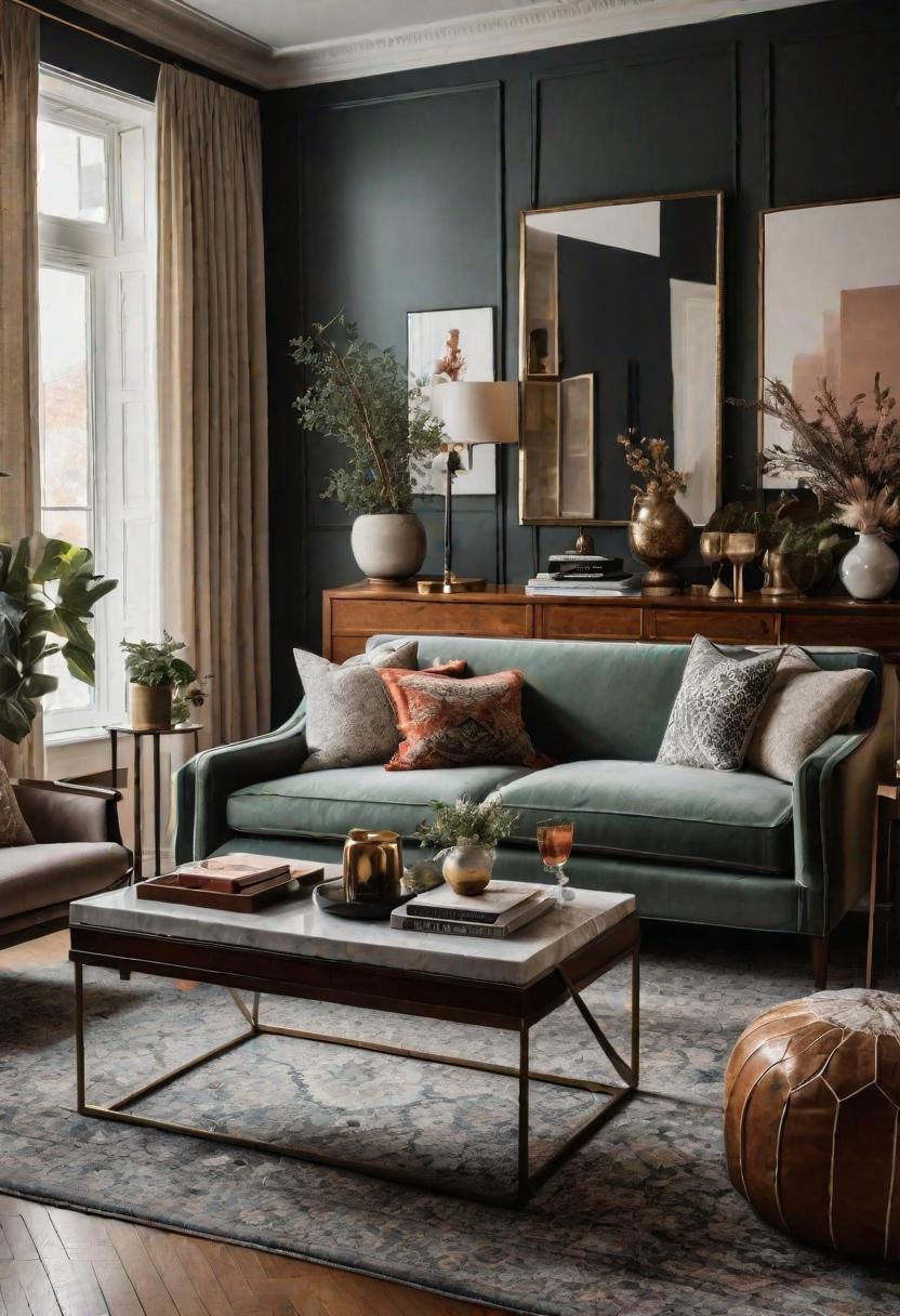 42. Grandmillennial Modern Living Room Ideas