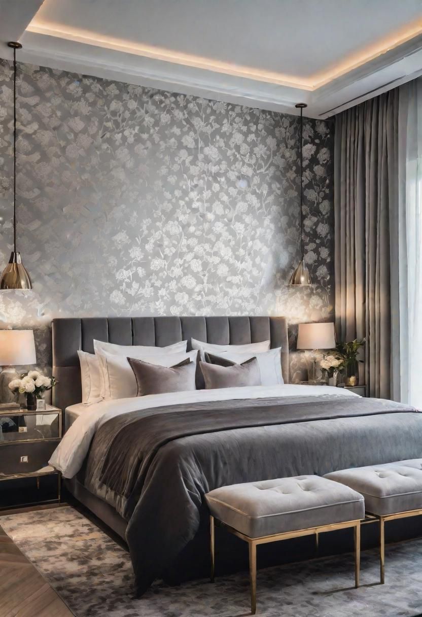 1. Floral Wallpaper Accent Wall Ideas