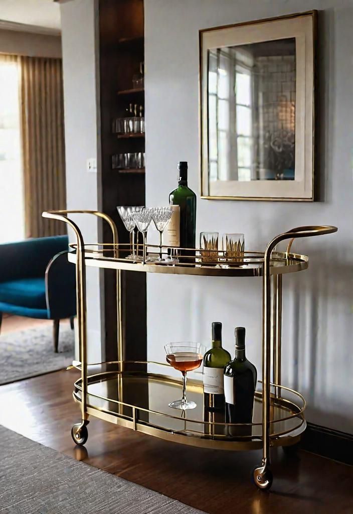 20. Vintage-Style Retro Bar Cart