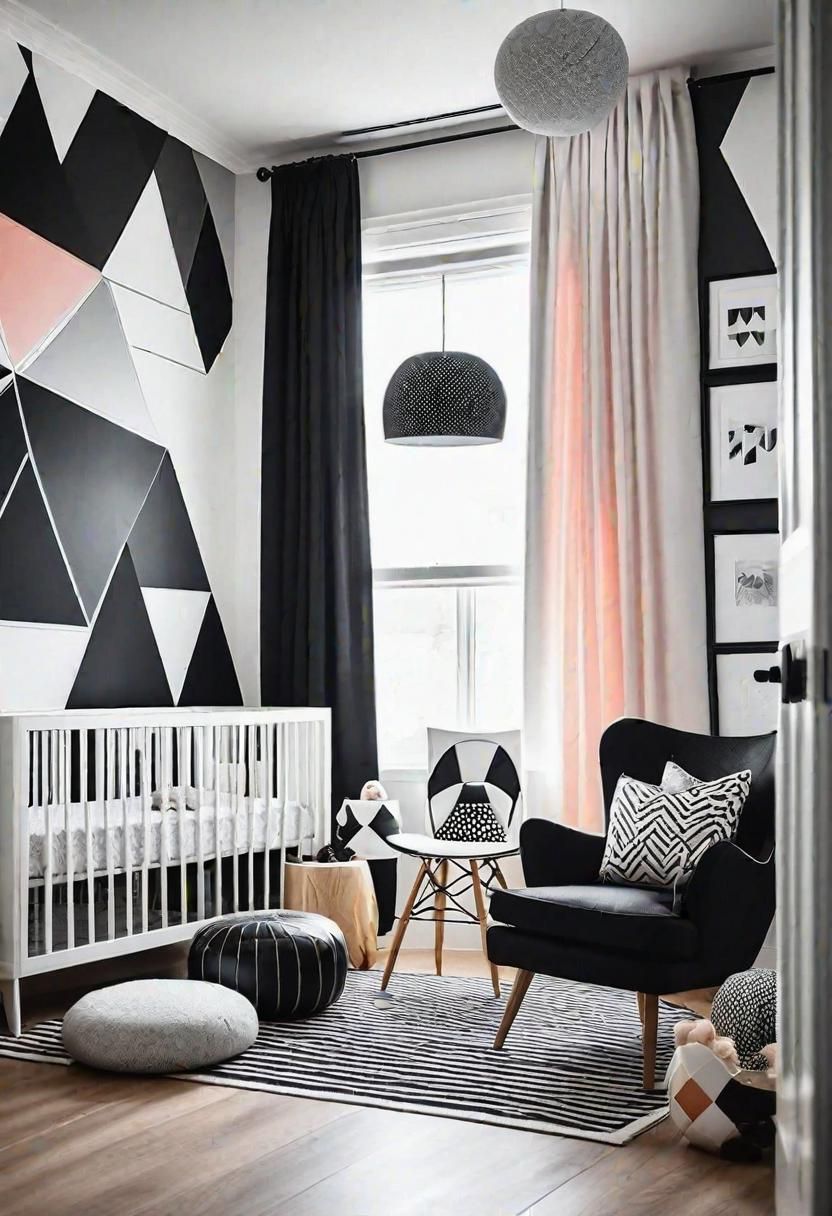 12. Sleek Monochrome Nursery Style