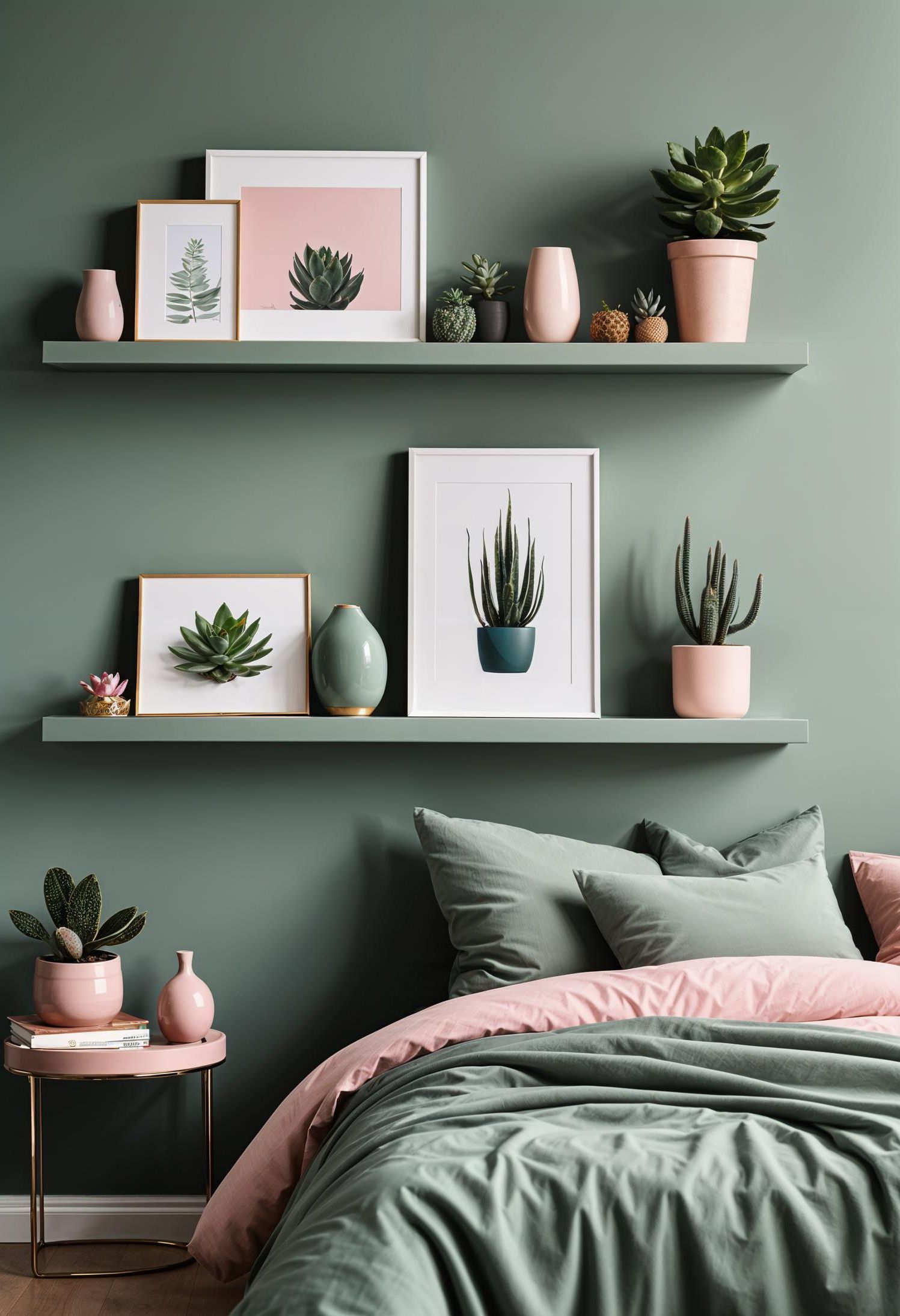 10. Blush Shelving Decor Ideas
