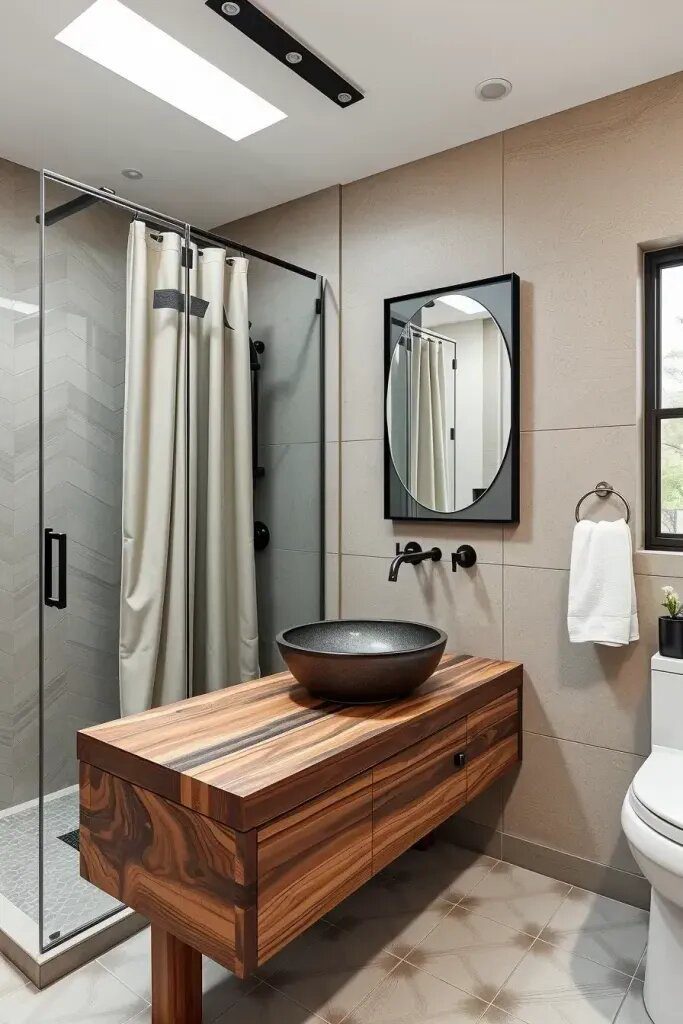 Minimalist Fixtures for Rustic Bathrooms