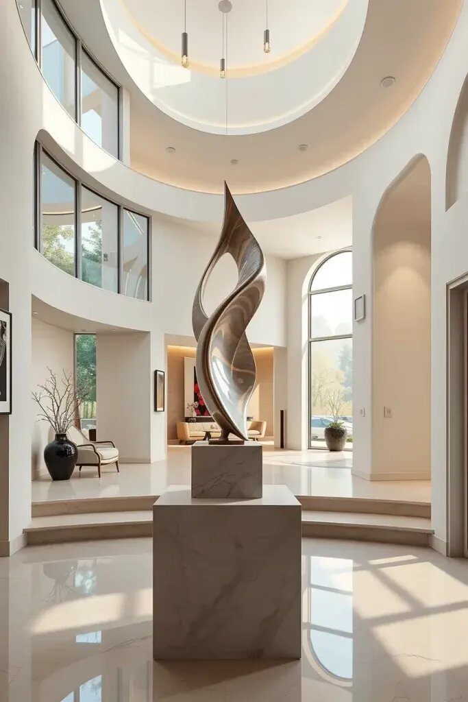 Bold First Impressions: Sculptural Foyers With Presence