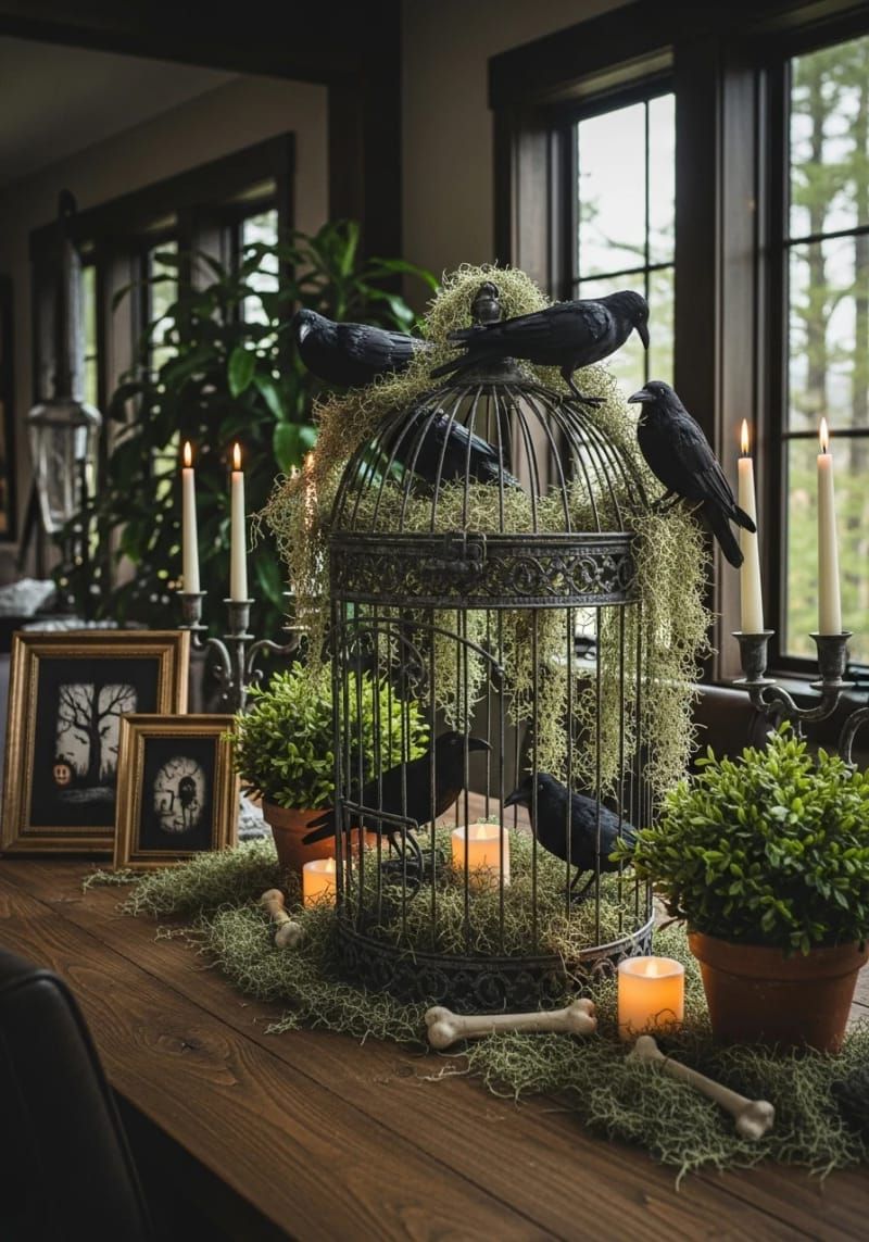 19. Raven and Moss Birdcage Centerpiece - photo 2
