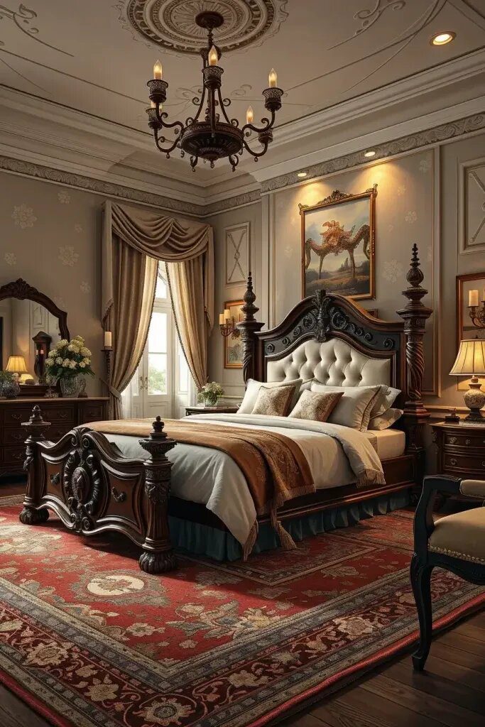 Elegant Carved Bed Frame Designs