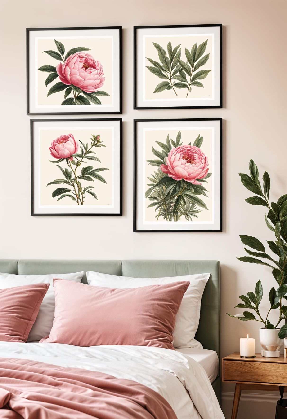 9. Nature-Inspired Bedroom Wall Art
