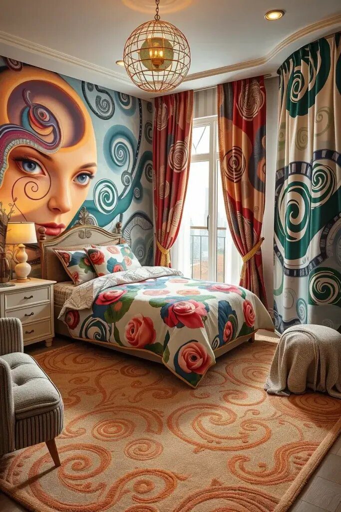 Fabric Prints on Curtains, Sheets, and Rugs for Dreamy Decor