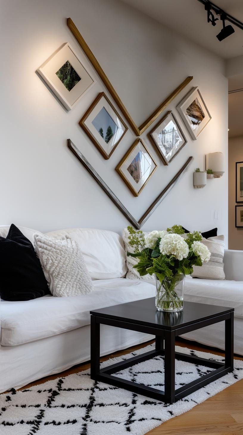 12. V-Shaped Chevron Gallery Arrangement