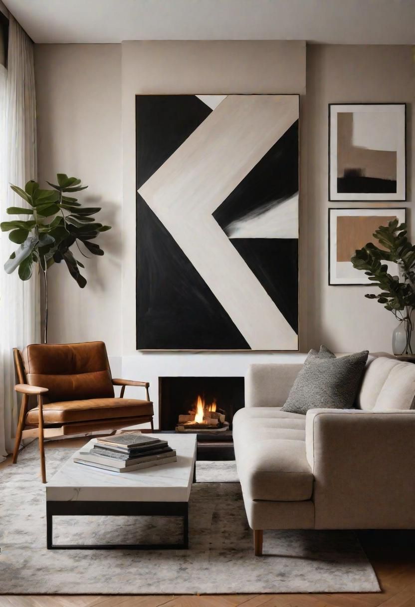 17. Adding Abstract Art to Neutral Rooms