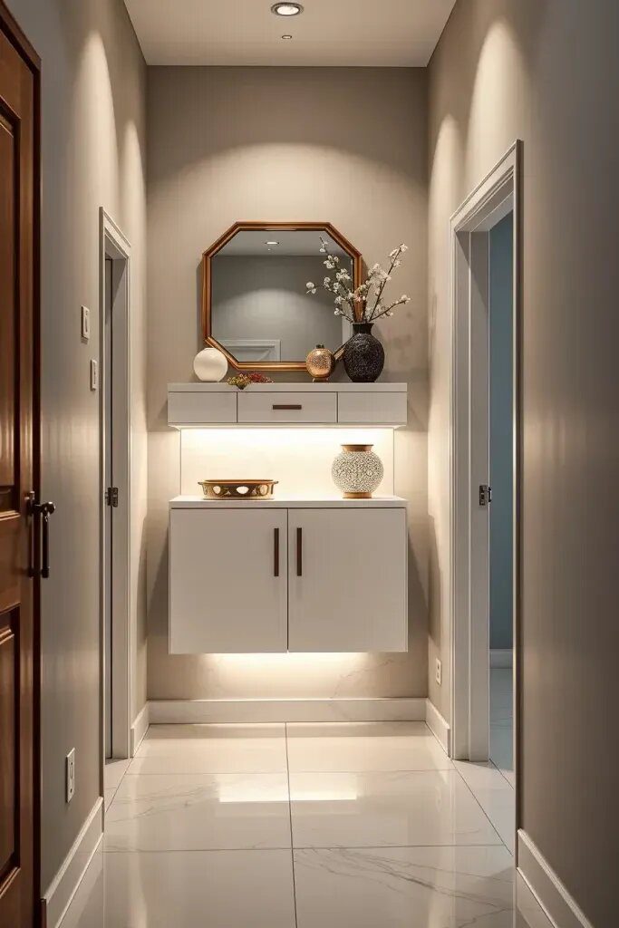 Floating Cabinets for a Modern Hallway Look - photo 2