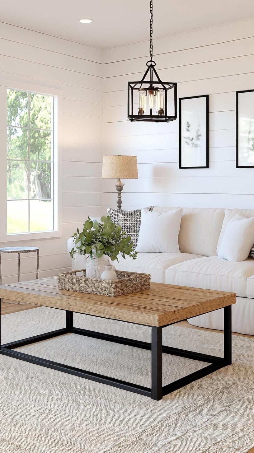 2. Neutral Wood and White Tones with Black Metal Details - photo 2