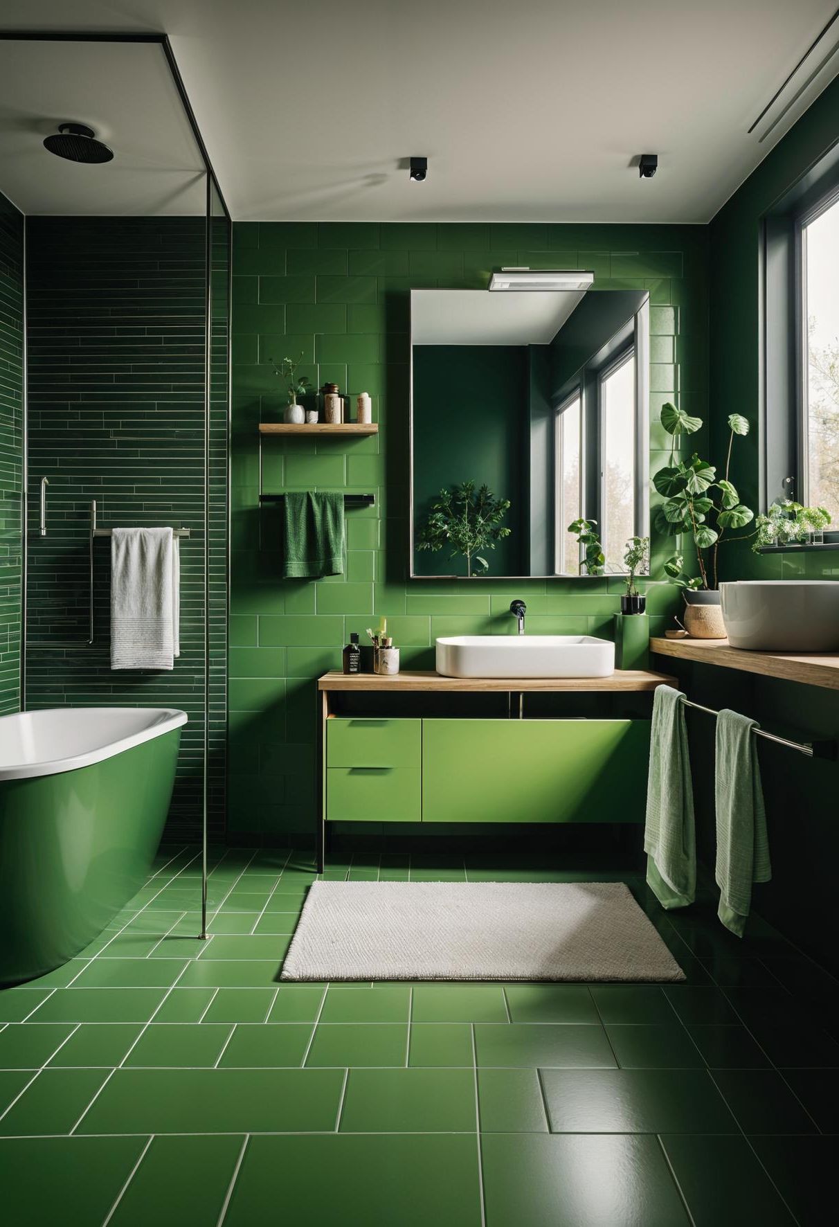 21. Monochrome Green Bathroom Palette - photo 2