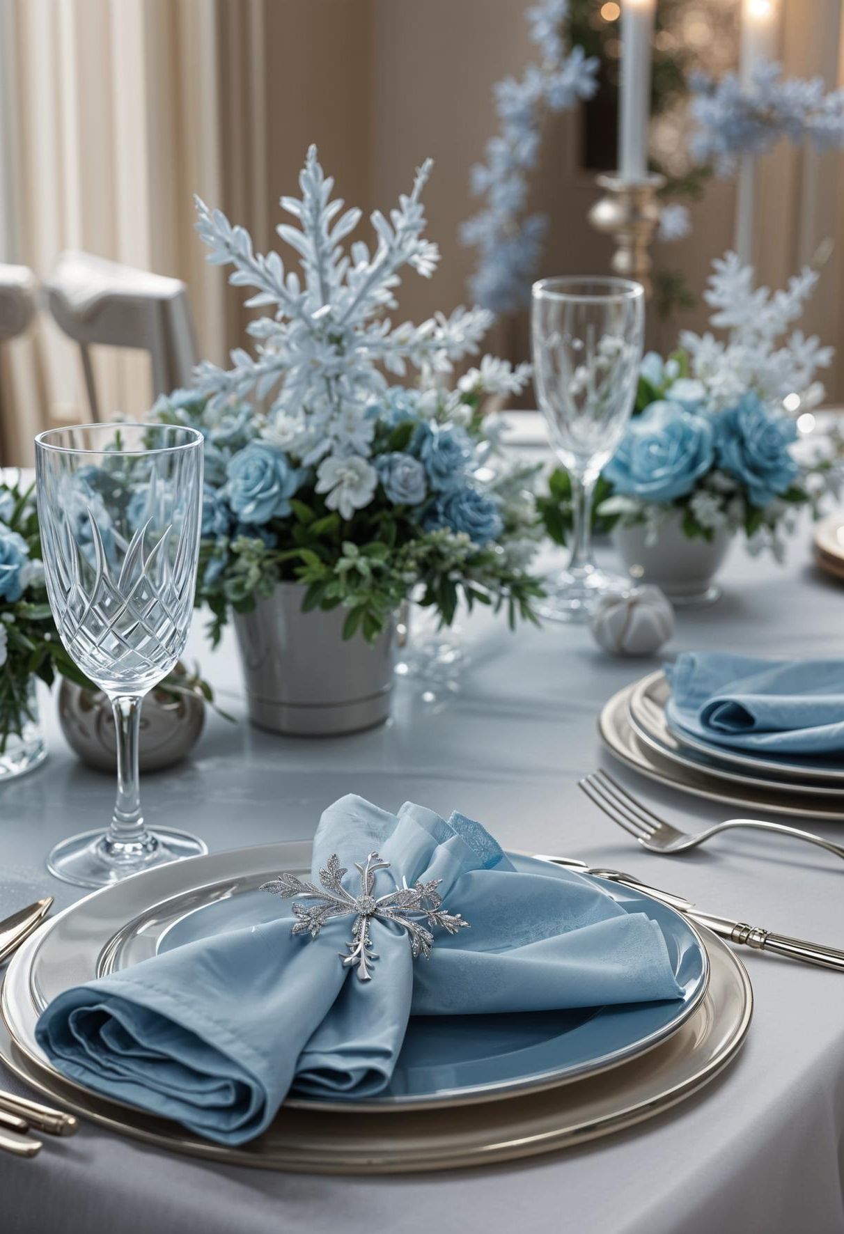 3. Frosty Blue Table Settings - photo 2