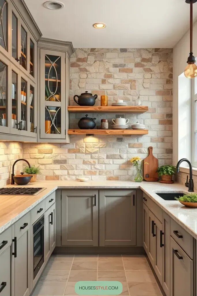 Textured Backsplashes That Blend Old and New