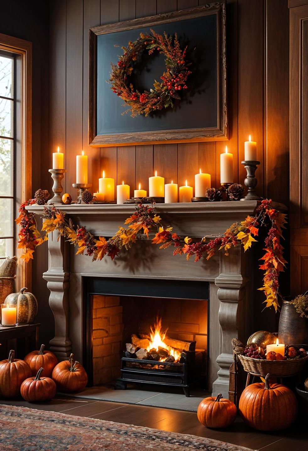 2. Styling an Autumn Fireplace Mantel - photo 3