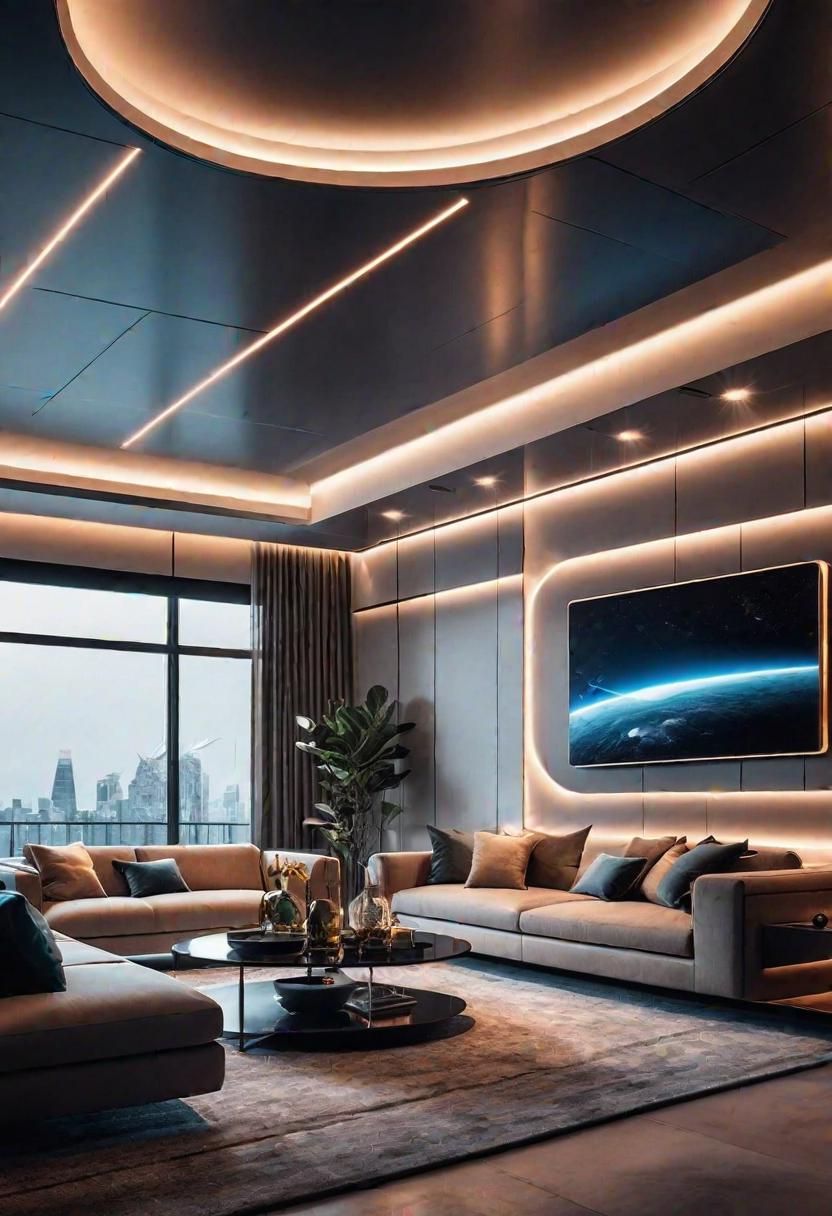 13. Sleek Futuristic Living Room Ideas