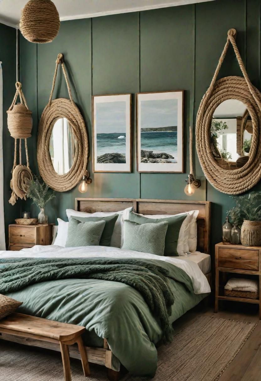 29. Sage Green Seaside Bedroom Inspiration - photo 2