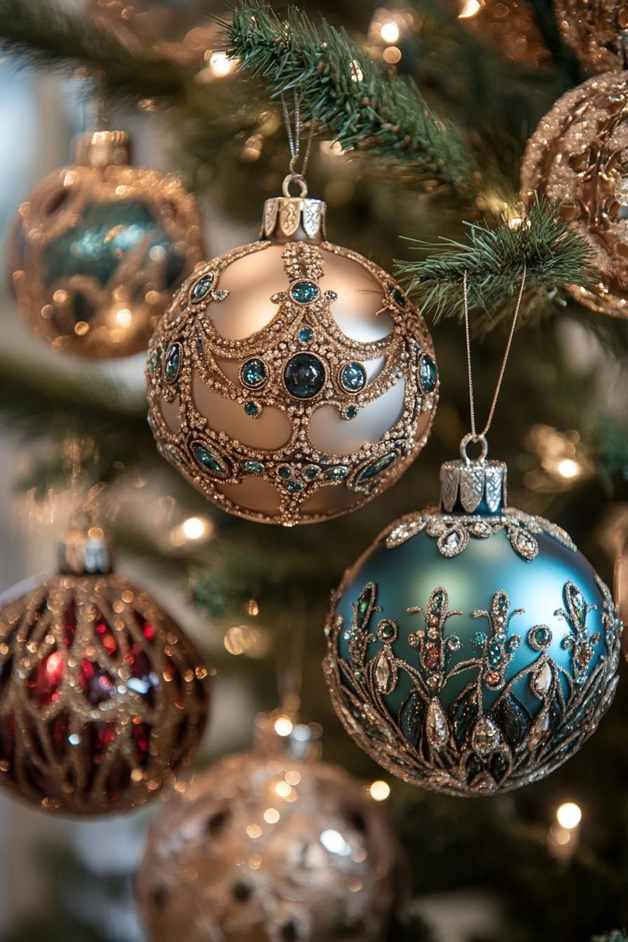 3. Gemstone-Accented Ornament Ideas