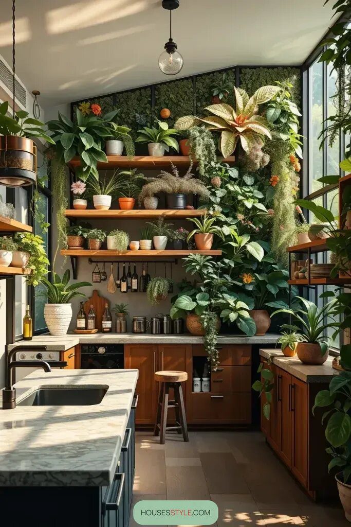 Jungle-Inspired Kitchens With Living Walls - photo 2