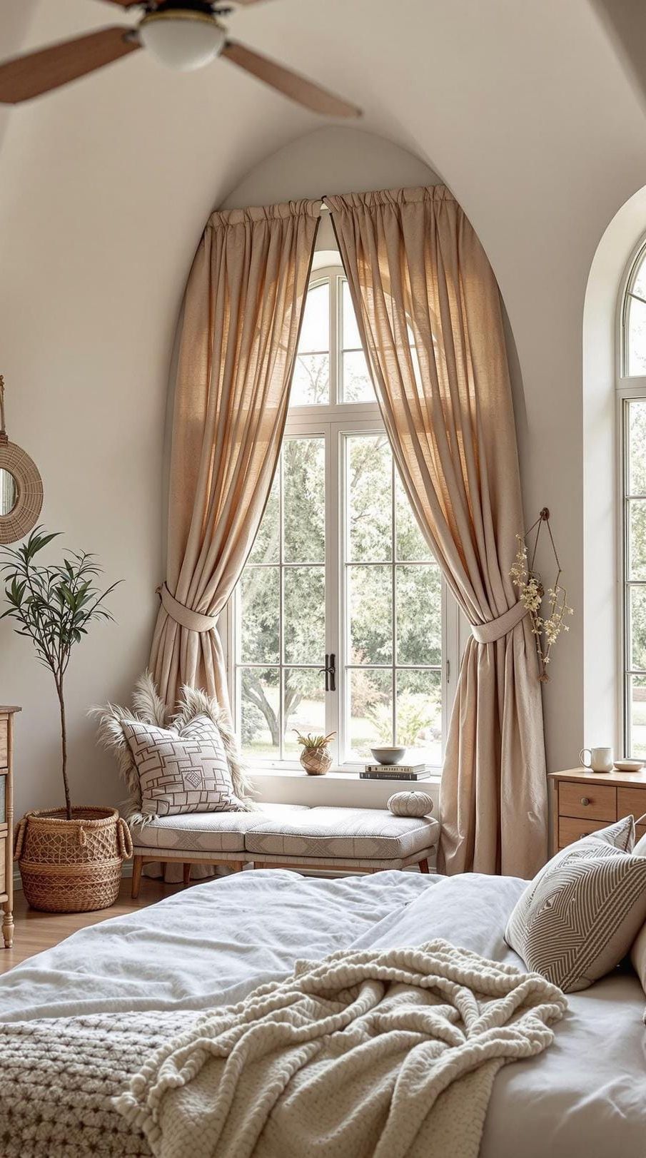 23. Draped Fabric for Arched Windows