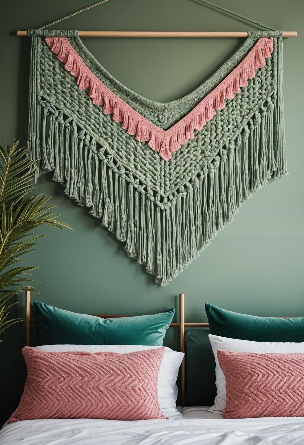13. Sage and Pink Macrame Wall Art - photo 3