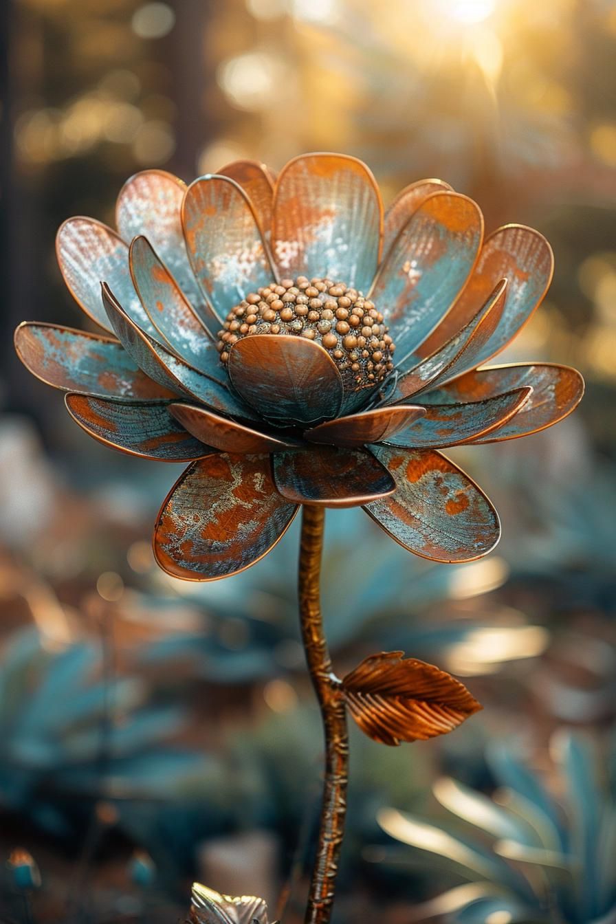 2. Handmade Metal Flower Sculptures - photo 3