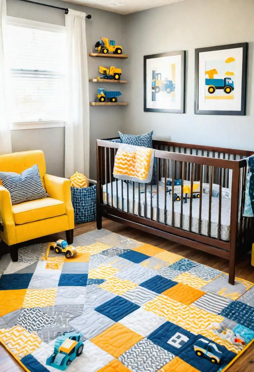 13. Truck and Building Block Nursery Theme
