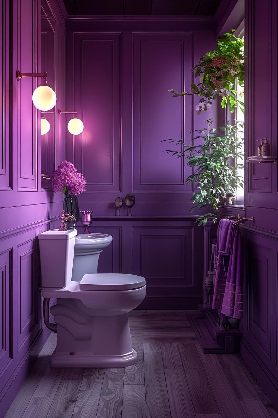 12. Vibrant Electric Violet Bathroom Colors - photo 2